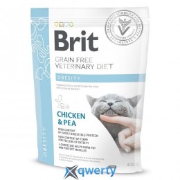 Brit GF Veterinary Diet Obesity 400 г для кошек, для снижения веса (курица) (1111152754)