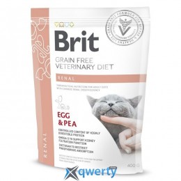 Brit GF Veterinary Diet Renal 400 г для кошек, при заболеваниях почек (яйцо) (1111152748)