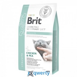 Brit GF Veterinary Diet Struvite 2 кг для кошек, при заболеваниях мочевыводящих путей (курица) (1111152745)