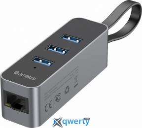 Baseus Steel Cannon Series USB-A→USB-Ax3/RJ45 (CAHUB-AH0G) 6953156223868