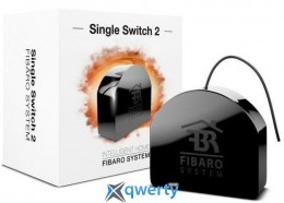 Fibaro Умное реле Single Switch 2, Z-Wave, 230V, макс. 8А, 1.9кВт, черный (FGS-213_ZW5)