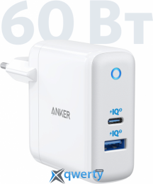 СЗУ Anker PowerPort Atom III 45W+15W USB-A + USB-C White (A2322G21)