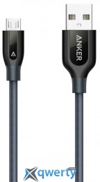 ANKER POWERLINE+ MICRO USB - 0.9М V3 GRAY (A8142HA1/A8142GA1)