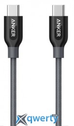 ANKER POWERLINE+ USB-C TO USB-C 2.0 - 0.9М V3 (GRAY) (A8187HA1)