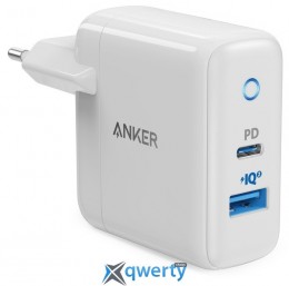 ANKER POWERPORT PD+ 2 33W 1XPD & 1XPIQ 2.0 WHITE (A2626GD1/A2626LD1)