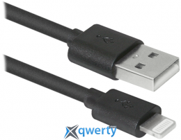DEFENDER ACH01-10BH USB(AM)-LIGHTNING BLACK 3M, BLISTER (87467)