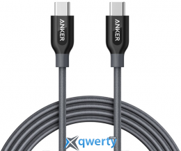 ANKER POWERLINE+ USB-C TO USB-C 2.0 - 1.8М V3 GRAY (A81880A1)