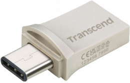 USB-A+USB-C 5Gbps Transcend JetFlash 890 128GB Silver (TS128GJF890S)