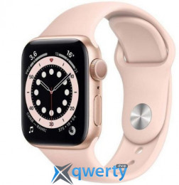 Apple Watch Series 6 GPS + LTE (M07G3) 44mm Gold Aluminium Case with Pink Sport Band