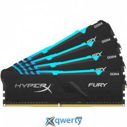 HyperX DDR4-3200 64GB PC4-25600 (4x16) Fury RGB Black (HX432C16FB3AK4/64)