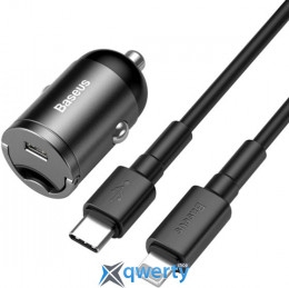 USB-C Baseus Tiny Star Mini PPS 30W + Lightning кабель Black (TZVCHX-0G)