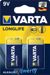 Varta Longlife 9V 6LR61 2шт Alkaline (04122101412)