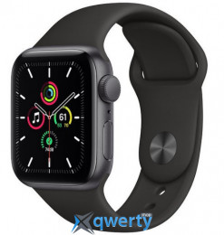 Apple Watch Series SE GPS + LTE (MYER2) 44mm Space Gray Aluminium Case with Black Sport Band