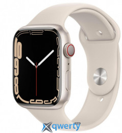 Apple Watch Series 7 GPS + Cellular 45mm S. Aluminum Case w. Starlight S. Band (MKJ83) (MKJQ3)