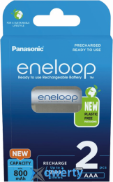 Panasonic Eneloop AAA/LR03/MN2400 800mAh 2шт Ni-MH (BK-4MCDE/2BE)