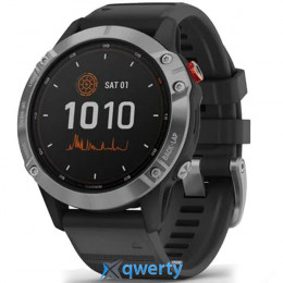 Garmin Fenix 6 Solar Silver with black band (010-02410-00)