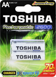 Toshiba AA/LR06/MN1500 2600mAh 2шт Ni-MH (TNH-6GAE BP-2C/00156694) 4904530594724