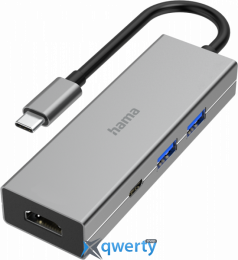 Hama USB-C→USB-Ax2/USB-Cx1/HDMIx1 (00135756) Silver