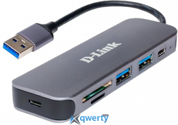 D-Link USB-A→USB-Ax2/USB-Cx1/SD/microSD DUB-1325 Silver