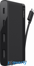 Belkin USB-C→USB-Ax2/USB-Cx2 Mini Hub (F4U090btBLK) Black