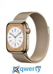 Apple Watch Series 8 GPS + Cellular 45mm Gold S. Steel Case w. Milanese Loop Gold (MNKP3/MNKQ3)
