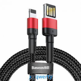 USB-A - Lightning 2.4A 1m Baseus Cafule Cable (Special Edition) Red/Black (CALKLF-G91) 6953156283336
