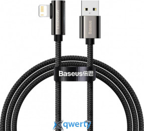 USB-A - Lightning 2.4A 1m Baseus Legend Series Elbow Fast Charging Data Cable Black (CALCS-01)