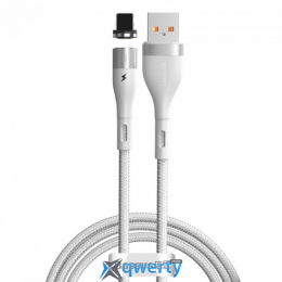 USB-A - Lightning 2.4A 1m Baseus Zinc Magnetic Safe Fast Charging Data Cable White (CALXC-K02) 6953156229778