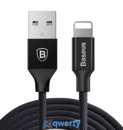 USB-A - Lightning 2A 1.8m Baseus Yiven Cable Black (CALYW-A01) 6953156253667