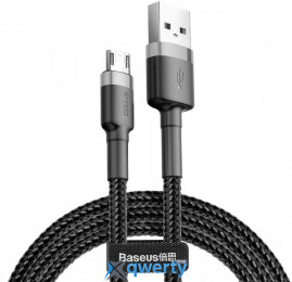 USB-A - microUSB 2.4A 0.5m Baseus Cafule Cable Gray/Black (CAMKLF-AG1) 6953156280304