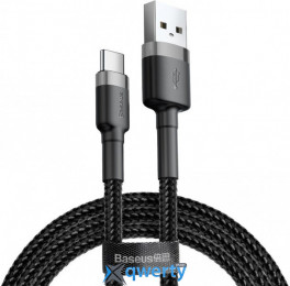 USB-A - USB-C 3A 0.5m Baseus Cafule Cable Gray/Black (CATKLF-AG1) 6953156278189