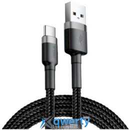 USB-A - USB-C 3A 1m Baseus Cafule Cable Gray/Black (CATKLF-BG1) 6953156278202