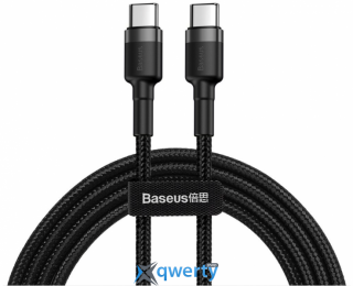 USB-C - USB-C 60W 2m Baseus Cafule Gray/Black (CATKLF-HG1) 6953156285231