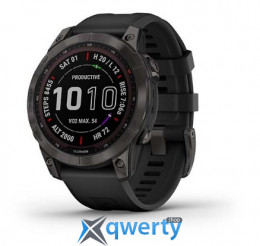 Garmin Fenix 7 Sapphire Solar Black DLC Titanium with Black Band (010-02540-34/35)