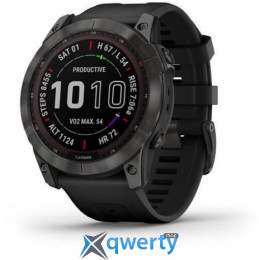 Garmin fenix 7X - Sapphire Solar Edition | 51mm Carbon Gray DLC Titanium with Black Band (010-02541-10/11) EU