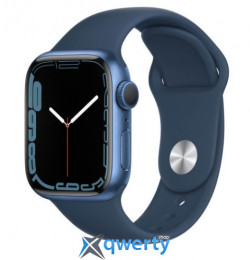 Apple Watch Series 7 LTE 41mm Blue Aluminum Case With Abyss Blue Sport Band (MKHC3)