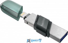 USB-A 3.1 + Lightning 64GB SanDisk iXpand Flash Drive Flip (SDIX90N-064G-GN6NN)