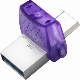 USB-A+USB-C 5Gbps 128GB Kingston DataTraveler microDuo 3C G3 (DTDUO3CG3/128GB)