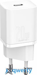 СЗУ USB-C Baseus Super Si 20W + Lightning кабель White (TZCCSUP-B02)