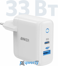 СЗУ Anker PowerPort 20W+15W USB-A + USB-C White (A2636G21)
