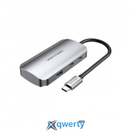 Vention HUB 5-in-1 USB3.1 Type-C --> USB 3.0x3/USB-C GEN 1/PD 100W (TNDHB) Silver