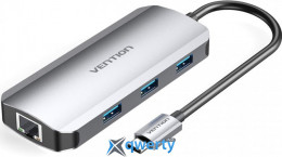 Vention 6-in-1 USB-C→USB-Ax3/HDMI/RJ45 1Gbit/USB-C-PD 100W (TOHHB)