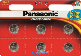 Panasonic Lithium Power CR 2016 6шт Lithium (CR-2016EL/6B)