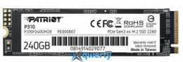 Patriot P310 2280 PCIe Gen 3.0 x4 240GB (P310P240GM28)