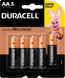 Duracell Simply AA 5шт Alkaline (5006188) 5000394047006