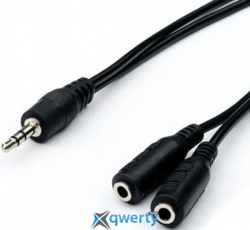 Аудио кабель 3.5mm (M) - 3.5mm (F)x2 0.2m Atcom (16850)