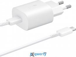СЗУ USB-C 25W PD + кабель Samsung Travel Adapter White (EP-TA800XWEGRU)