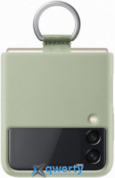 Samsung Flip 3 Silicone Cover with Ring (EF-PF711TMEGRU) Olive Green