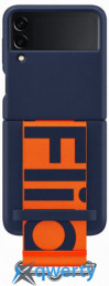Samsung Flip3 Silicone Cover with Strap (EF-GF711TNEGRU) Navy