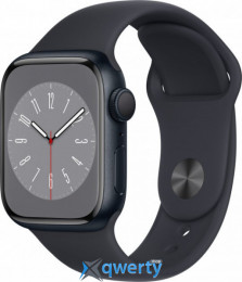 Apple Watch Series 8 GPS 41mm Midnight Aluminum Case w. Midnight Sport Band M/L (MNU83)
